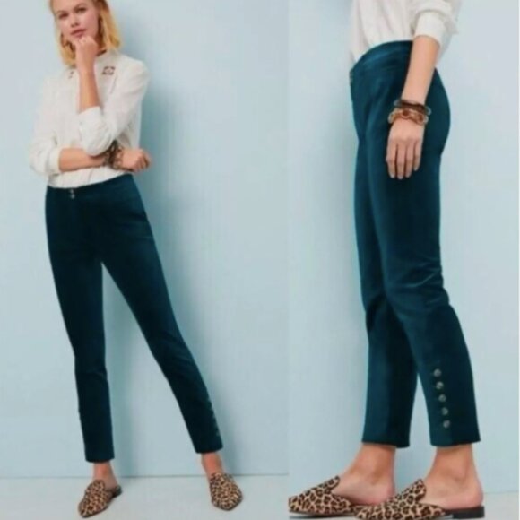 Anthropologie The Essential Slim Velvet Pants - Picture 1 of 14